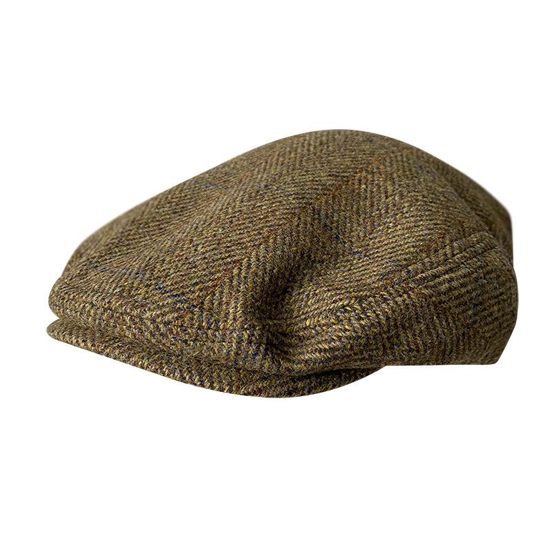 Newsboy Cap Ivy - Berretto piatto in lana grigio a