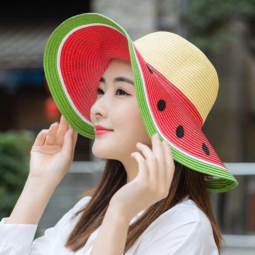 Sun Hat Wide Brim - Cappello di Paglia per Bambine a