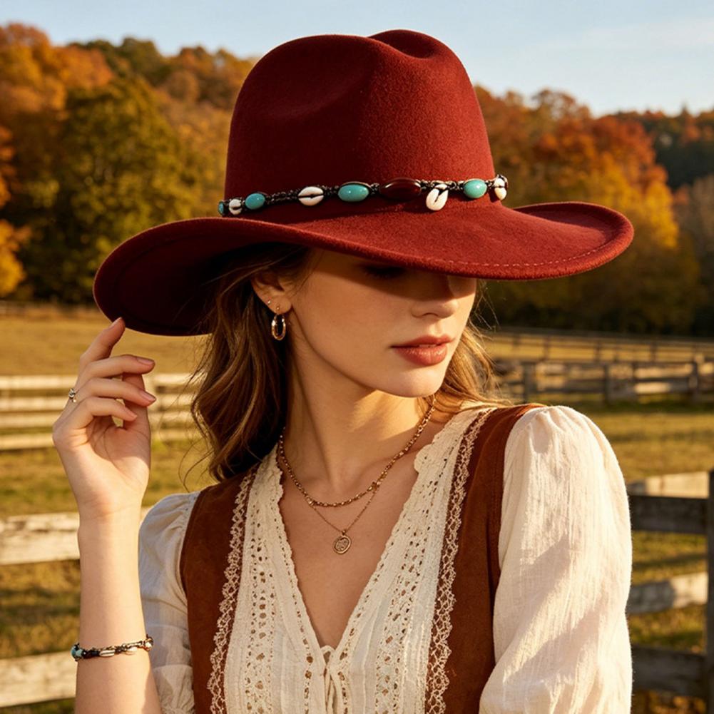 Cappello in stile western da c - Fedora Hat Wool recensione e prezzo