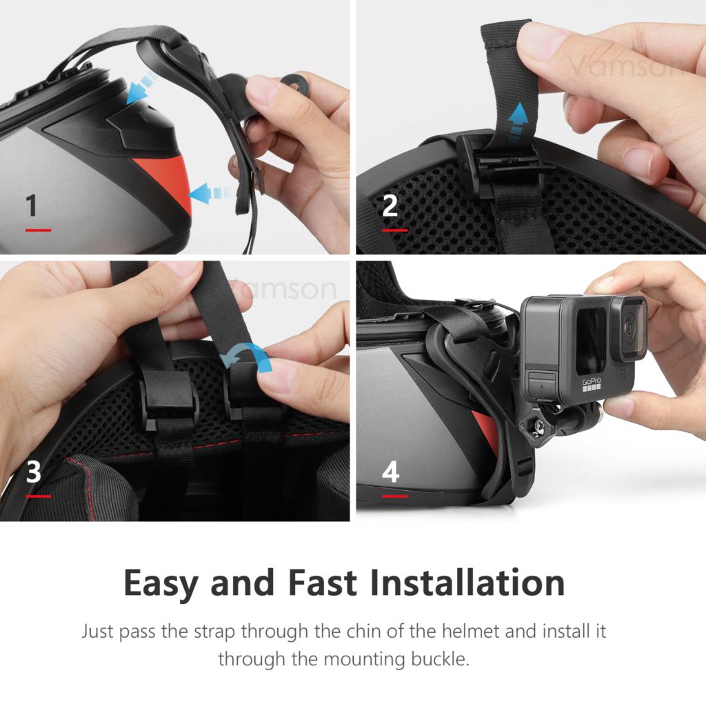 Vamson per Gopro Hero 11 10 9  - Skull Cap Helmet Liner recensione e prezzo